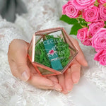 Boite alliance en verre personnalisée - style plante