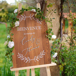 Panneau bienvenue mariage en bois personnalisé