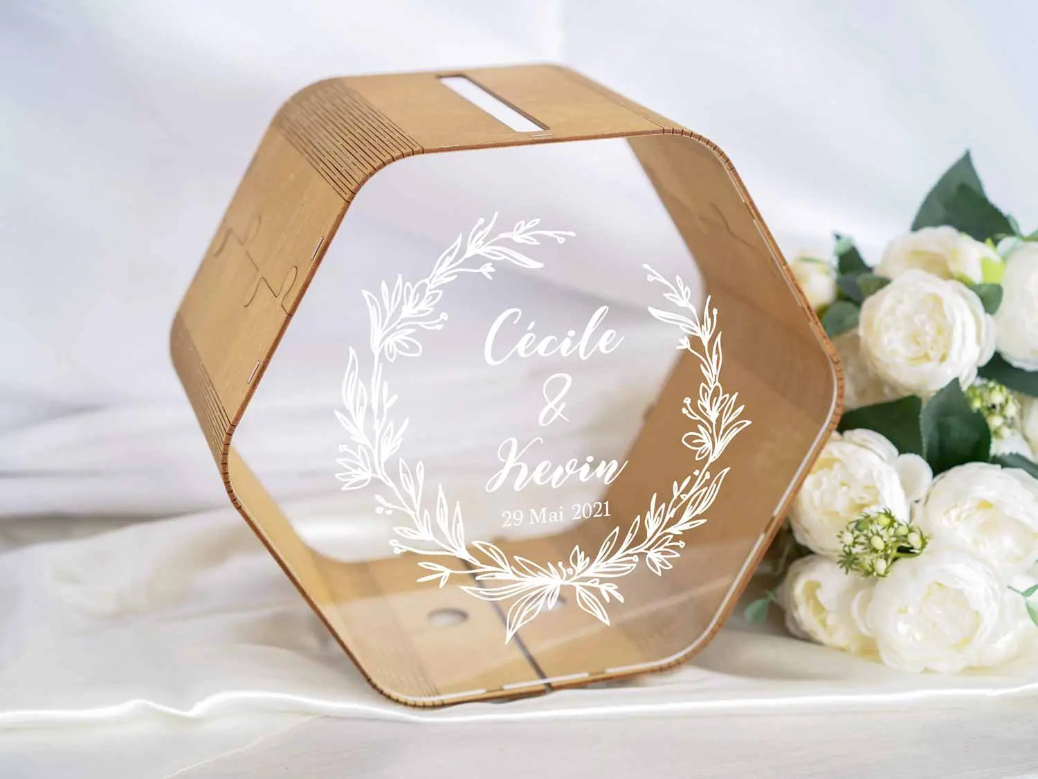 Urne mariage Feuillage Enlacé