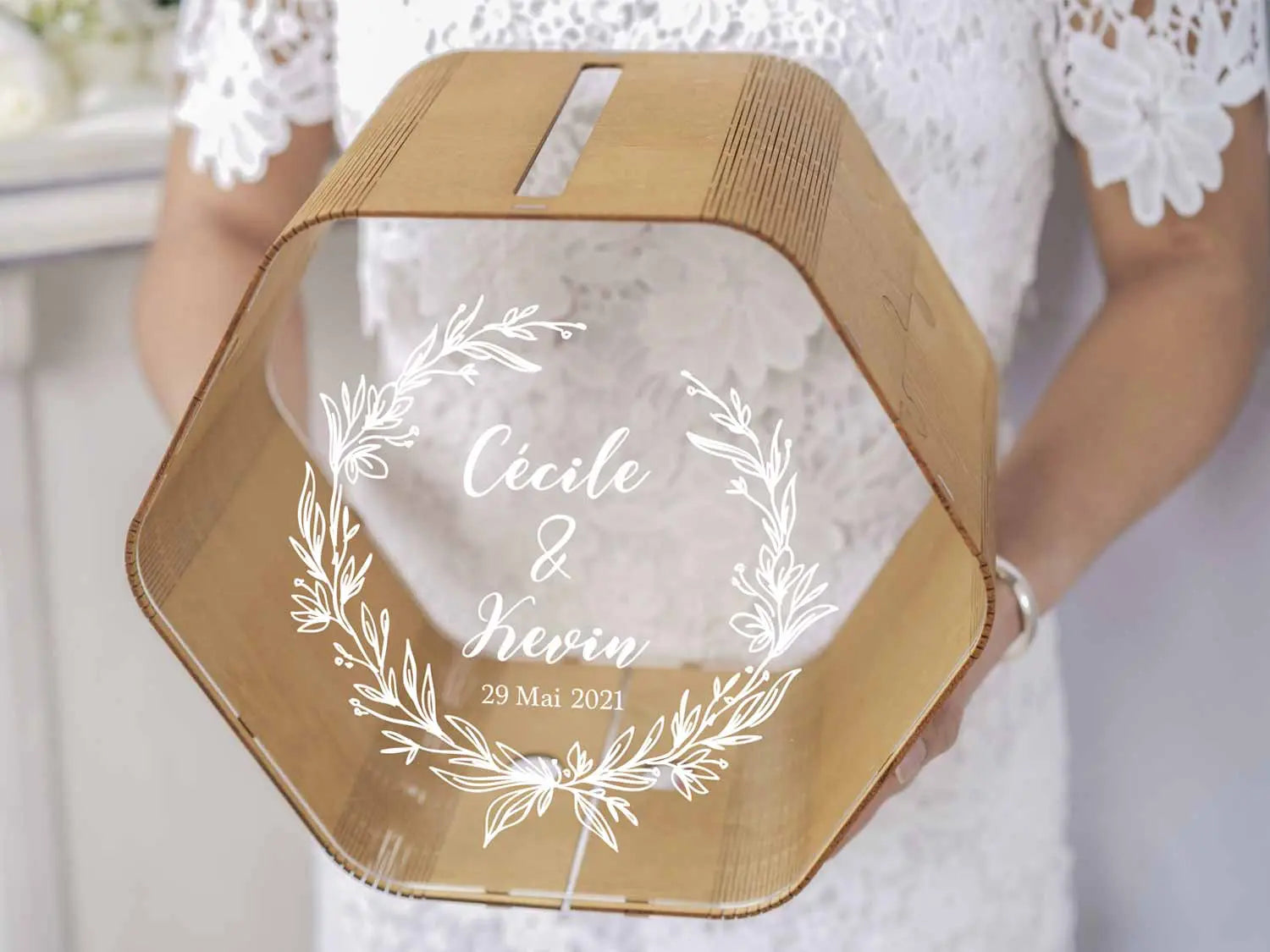 Urne mariage Feuillage Enlacé