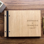 Livre d'or mariage en bois personnalisé - 03 - Monzaya