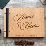 Livre d'or mariage en bois personnalisé - 13 - Monzaya