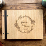 Livre d'or mariage en bois personnalisé - 12 - Monzaya