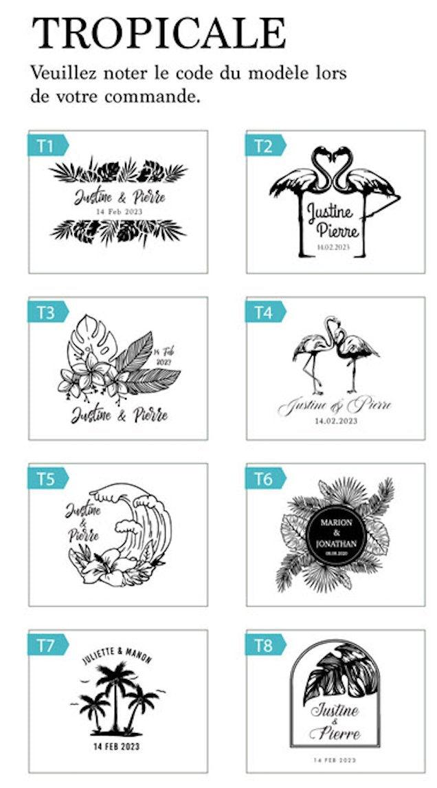 Urne mariage personnalisée, Peuplier, Tropical flamant rose