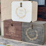 Urne mariage personnalisée, Peuplier, Couronne de laurier rose