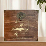 Urne mariage teinte noyer – Platine vinyle vintage