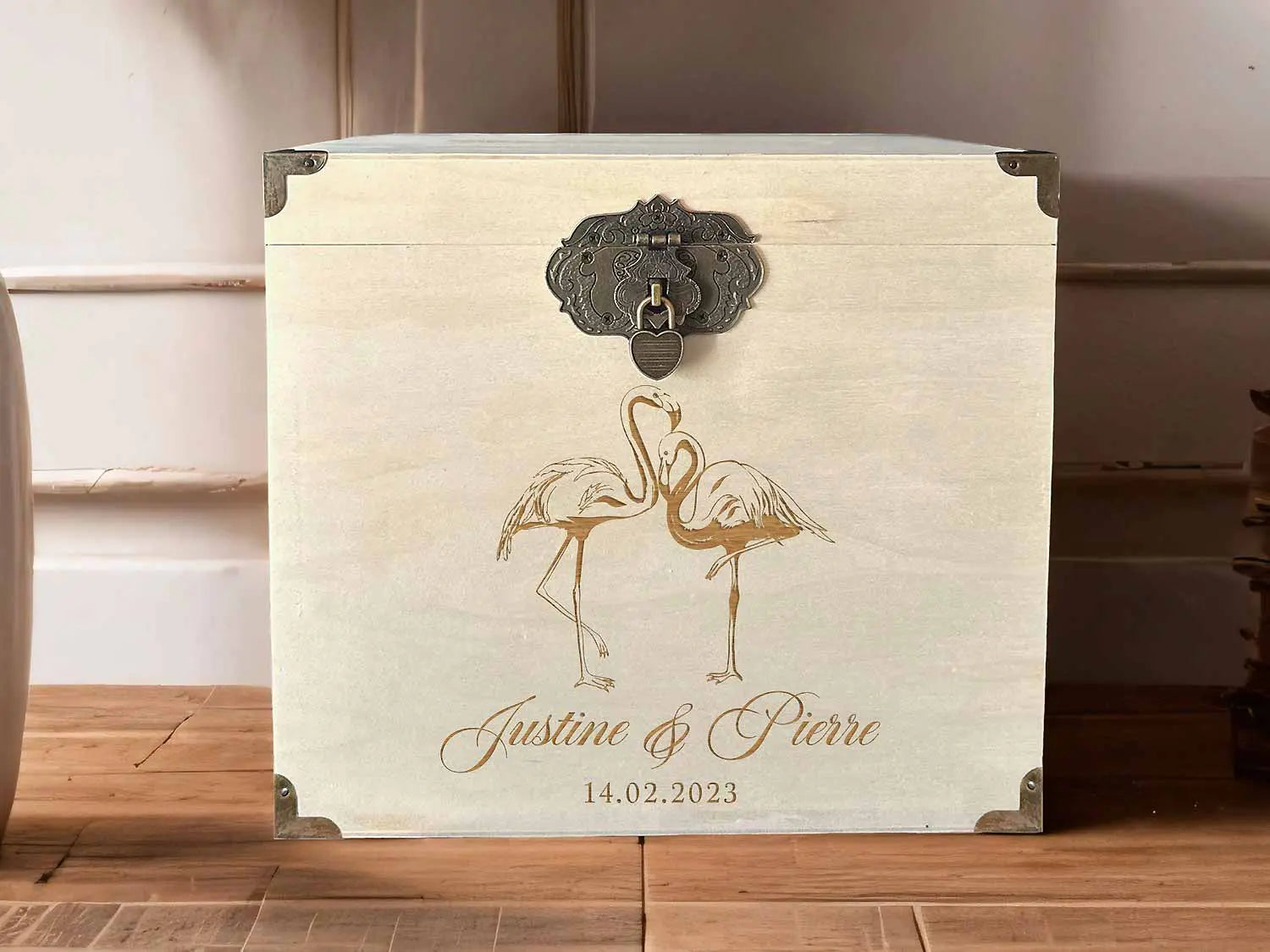 Urne mariage personnalisée peuplier – Balade-amoureuse