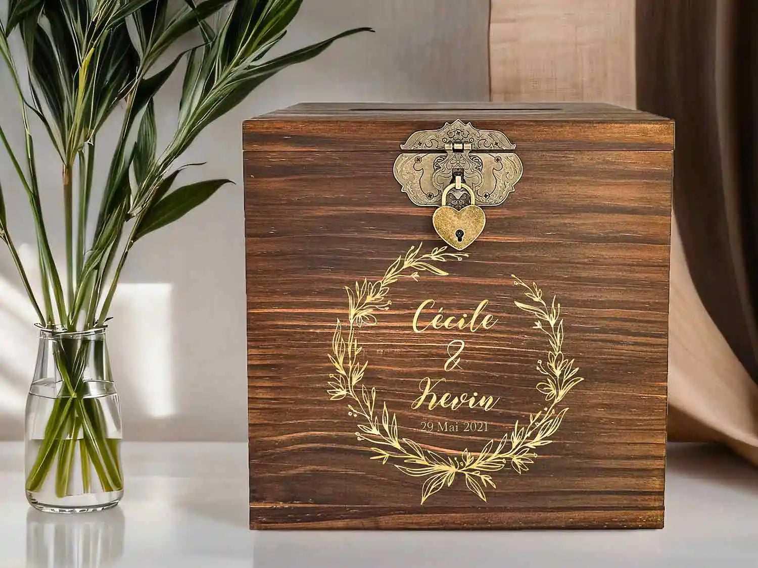 Urne mariage Elégance rustique