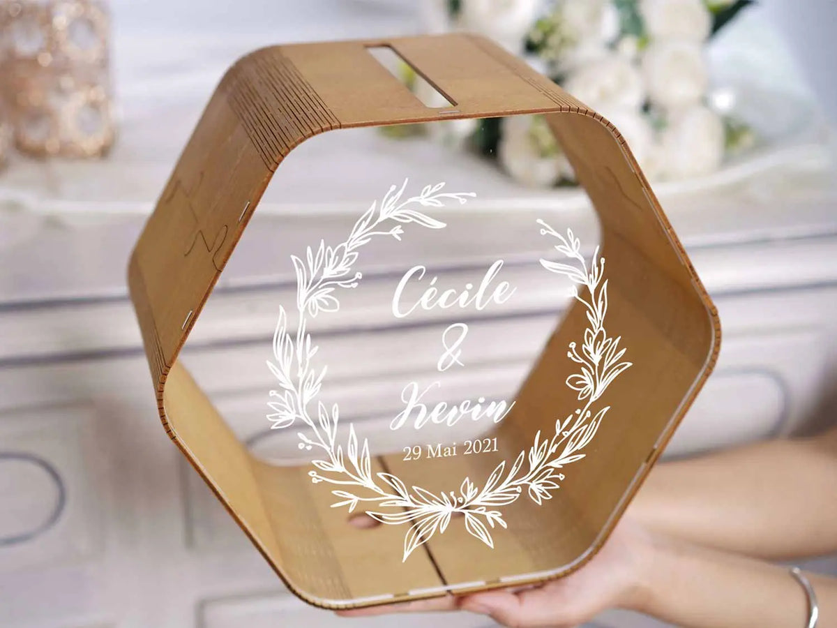 Urne mariage Feuillage Enlacé