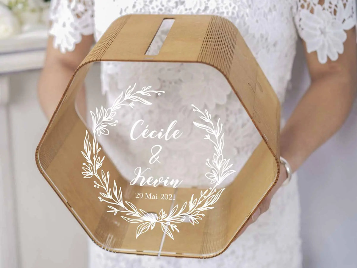 Urne mariage Feuillage Enlacé