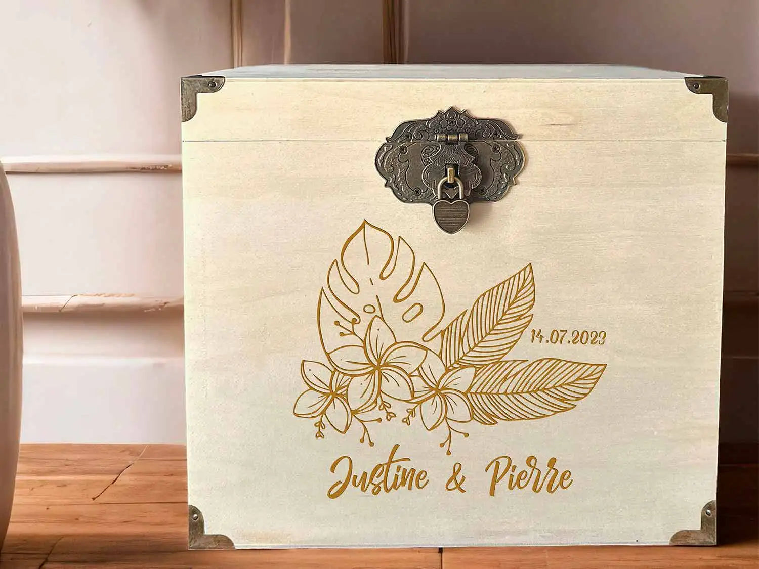 Urne mariage Hibiscus exotique