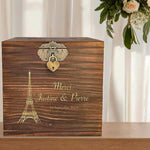 Urne mariage personnalisée brûlé – Destination Paris