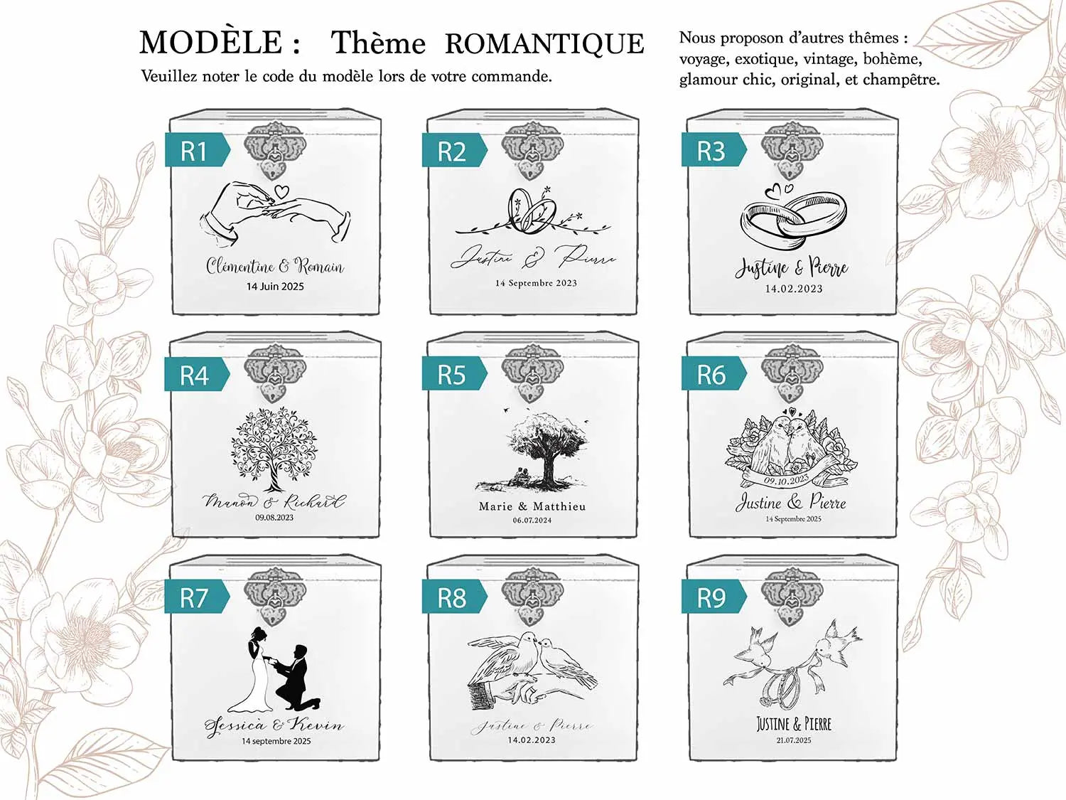 Urne mariage Secrets partagés