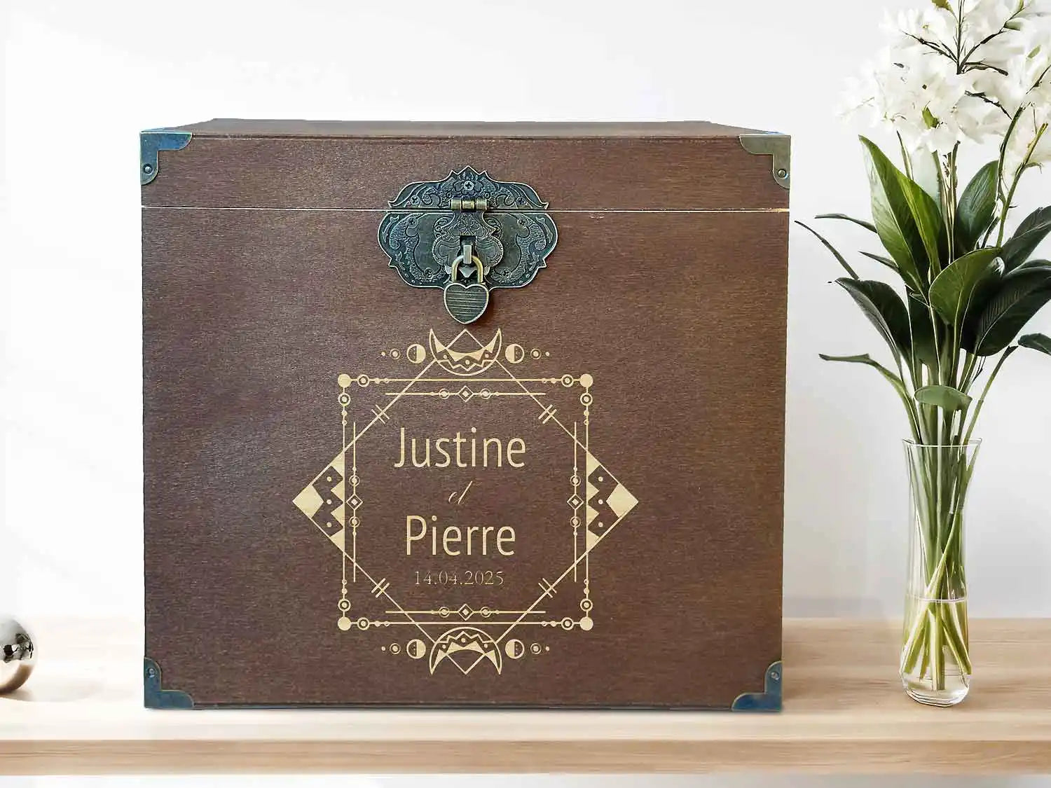 Urne mariage Voeux gravés