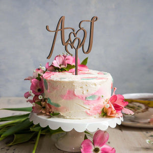 Cake toper en bois personnalisé - 05 - Monzaya