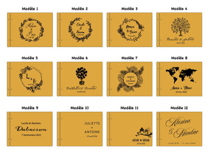 Livre d'or mariage en bois personnalisé - 08 - Monzaya