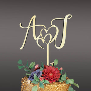 Cake toper en bois personnalisé - 05 - Monzaya