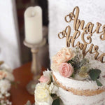 Cake toper en bois personnalisé - 04 - Monzaya