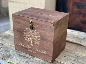 Urne mariage en bois personnalisée - 01 - Monzaya