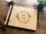 Livre d'or mariage en bois personnalisé - 12 - Monzaya